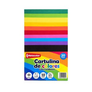 CARTULINA 8.5X11 NEON 20/1 5 COLORES REF: CB180N-20