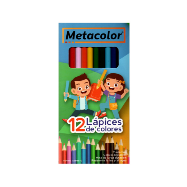 LAPICES DE COLOR METACOLOR 12/1 LARGO