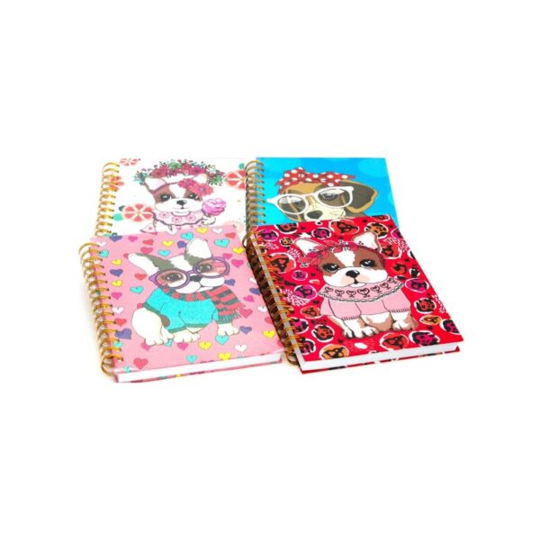 CUADERNO 6X8.5” TAPA DURA (PERROS REF: AQ2402)