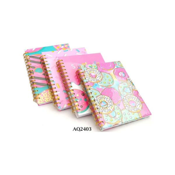 CUADERNO 6X8.5” TAPA DURA (DONAS REF: AQ2403)