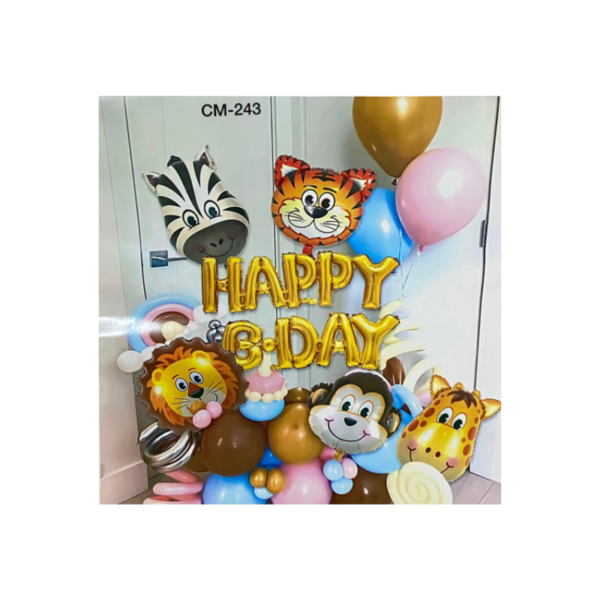 GLOBOS SET HAPPY BIRTHDAY ANIMAL CM-243