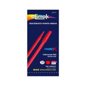 BOLIGRAFO METRIX 12/1 ROJO